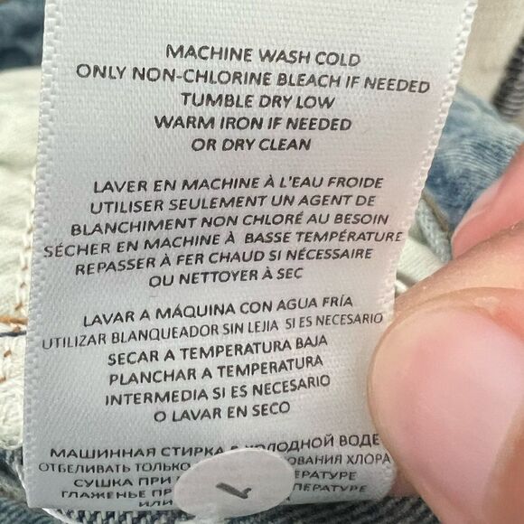 RE/DONE Worn Medium RAF 70s High-Rise Distressed Straight-Leg Jeans Size 29 - Picture 12 of 12